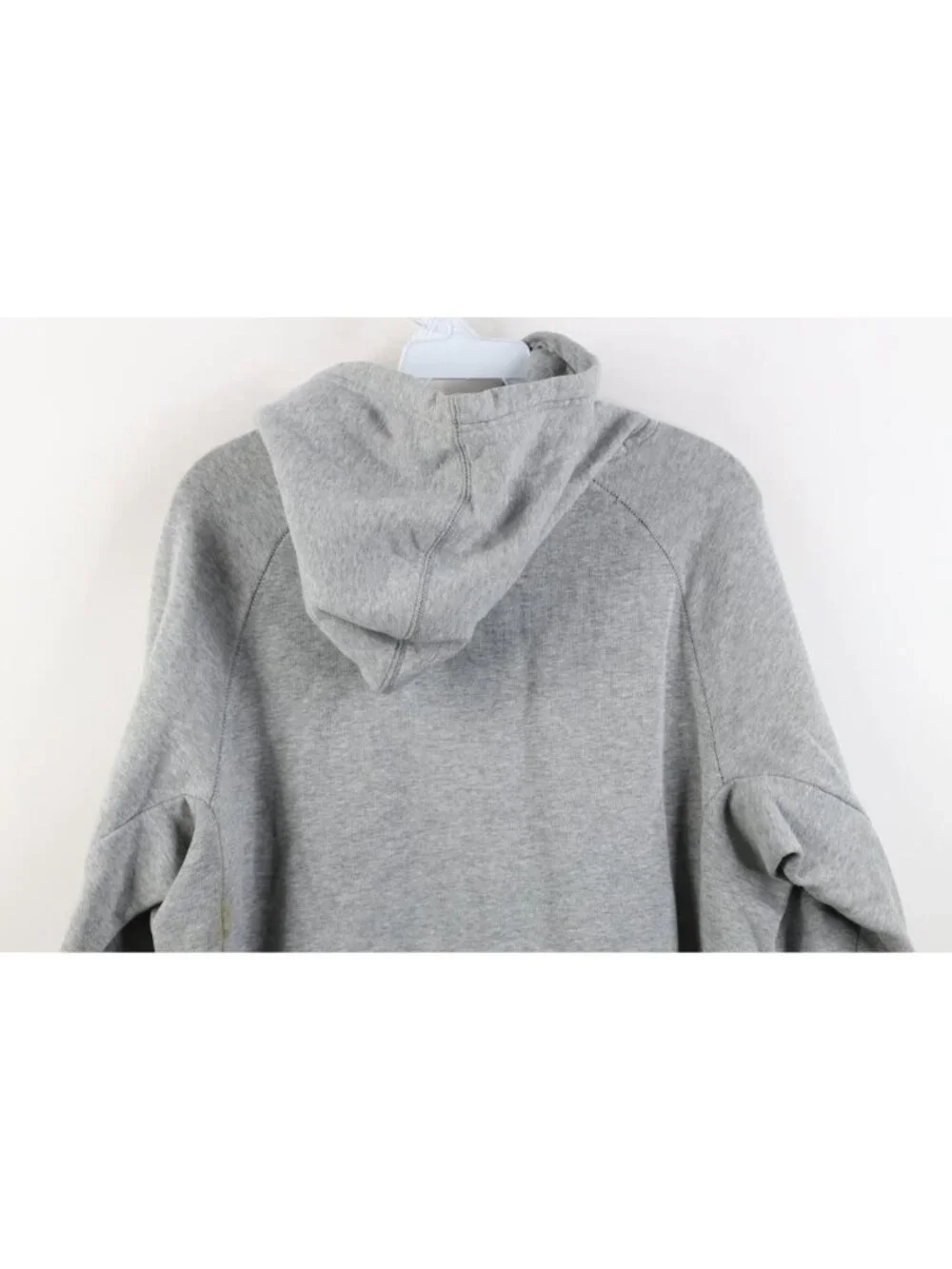 Vtg Y2K Nike Mens Medium Spell Out Block Letter Hoodie Sweatshirt Heather Gray